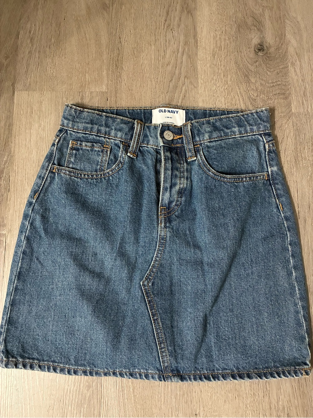 Old Navy Blue Denim A-Line Mini Skirt